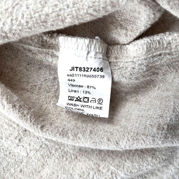 Shein Maternity Button Front Peplum Blouse Size XL Linen Blend - Picture 12 of 12